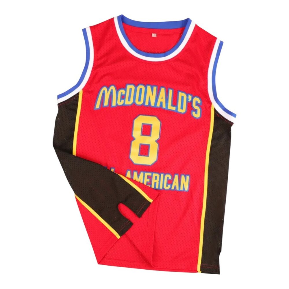 Kobe Bryant #8 Mcdonald's All American Stitched Basketball Jersey Men's Red